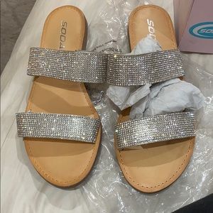 Soda Blinged out sandals